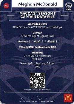 2023 AFL TeamCoach - AFLW Captains - Red #CW-07 Meghan McDonald Back